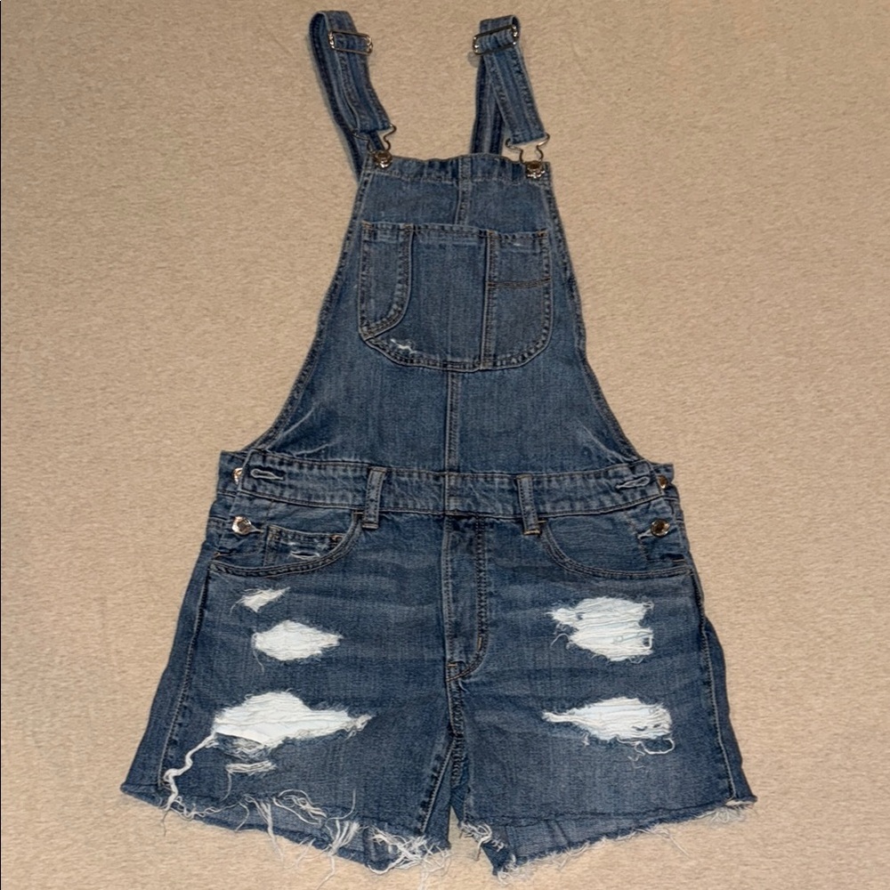 American Eagle Outfitters Blue Denim Overalls